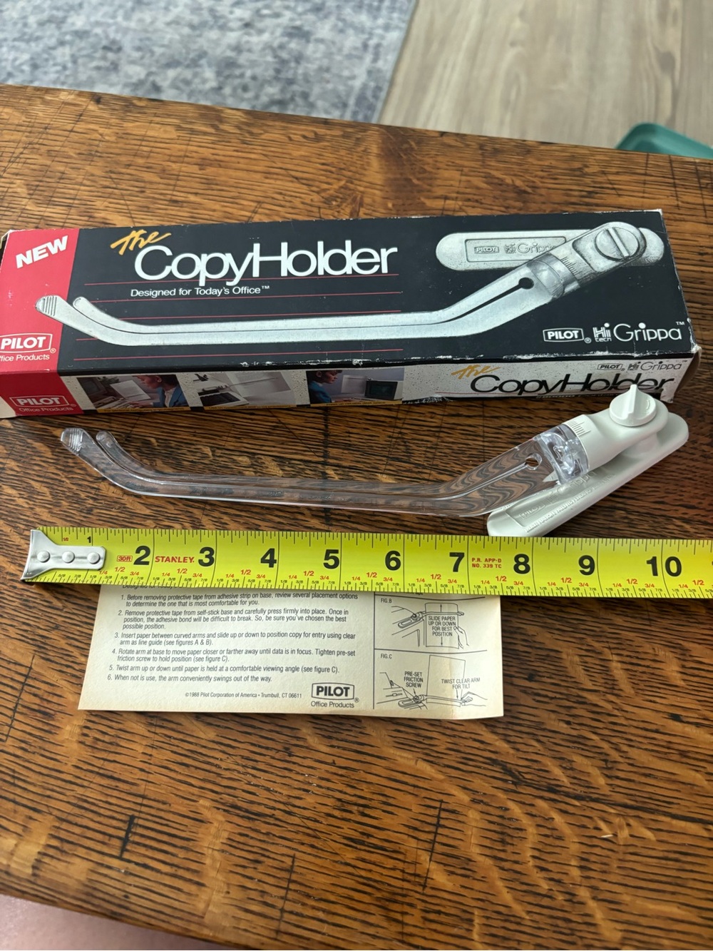 Vintage New In Box Pilot The CopyHolder Grippa Desk Paper Holder - Picture 4 of 4